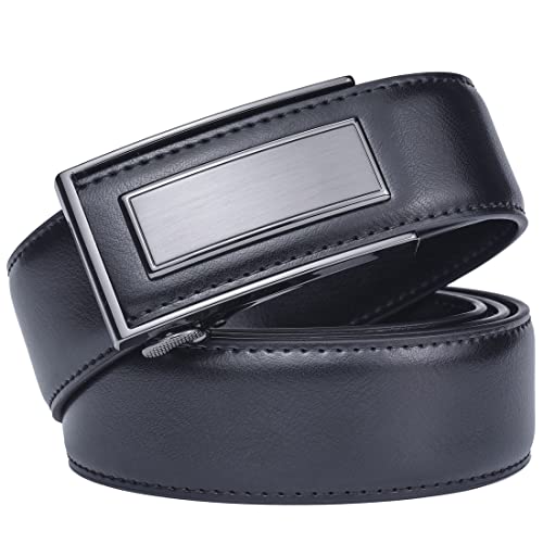 Men’s Belt Beltox Ratchet Dress Leather Buckle Belt Black Brown Blue 1 3/8” Gift Box2
