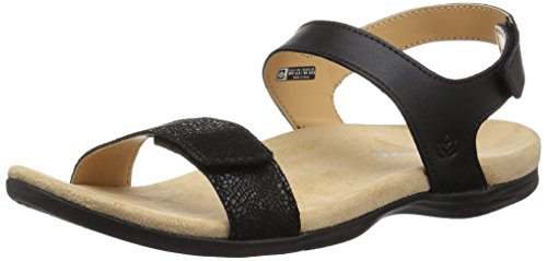 Spenco Women's Milan Sandal, Black, 8 Medium US