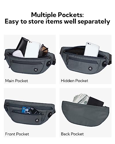 WATERFLY Bauchtasche Gürteltasche Sport Klein: Sportlich Unisex Hüfttasche Stylisch Leicht Hipbag für Outdoor Reise Wandern Travel Herren Damen
