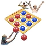Juego de Juguetes para Piscina Tres en Raya Juguete Inflable para Piscina con 10 Pelotas Impermeable y Duradero Juguetes...