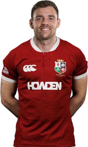 Image of British & Irish Lions Canterbury Men's Official Canterbury Players Rugby Jersey | Player Fit | Moisture Wicking, Red Dahlia, S