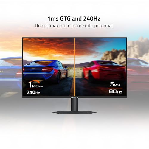 Image of GIGABYTE - G25F2A - 24.5 inch SuperSpeed IPS Gaming Monitor - FHD 1920x1080-240Hz - 1ms GTG - AMD FreeSync Premium - HDMI, DP - Height and Tilt Adjustable - Black