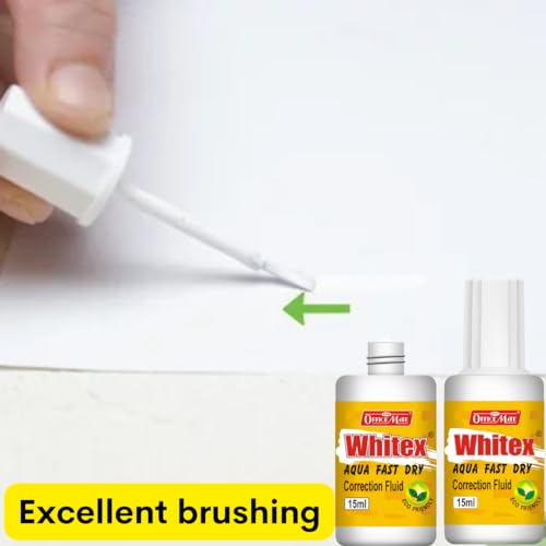 Image of Soni Officemate Whitex Correction Fluid 15ml Pack of 12 | Instant Drying & Smooth Application | Eco-Friendly with High Coverage | for Office, School & Home