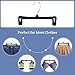 HOUSE DAY Black Pants Hangers 50 Pack, Skirt Hangers with Non-Slip Big Clips and 360° Swivel Hook, Heavy Duty Slim Plastic Pants Hanger, Space Saving Clip Hanger for Pants, Skirts, Shorts - 10 Inch