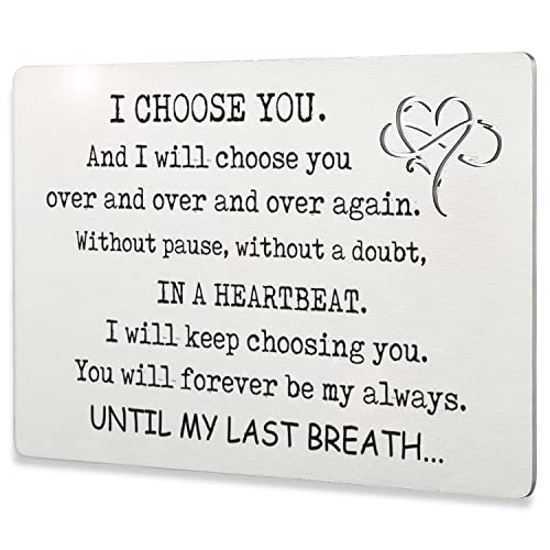 Love Note Wallet Insert Card, Valentine Wedding Anniversary Christmas Birthday Gifts For Husband, Hubby, Men, Him, Boyfriend From Wife Girlfriend Stocking Stuffer Christmas Predeployment Gift Wc4 #TOP11