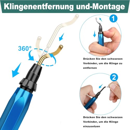 3D-Druck-Entgratifert-Satz Entgrater Werkzeug mit 11 Unterschiedlichen Klingen 5-Feilen-Set und Seitenschneider Metal Handle Hand Deburring Tools files