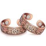 LuminaVerde Magnetring, 2 Stück Vital Ring & Vitalring, Magnetringe Für Damen Aus Reinem Kupfer