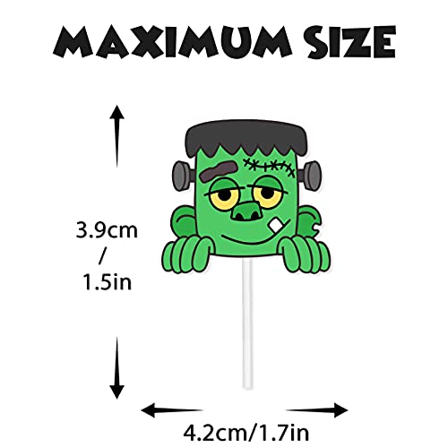 18Pcs Fantasy Horror Dessert Cupcake Topper Glitter Halloween Zombie Ghost Theme Decorations Boys Girls Woman Man Happy Birthday Party Decor Supplies #TOP3