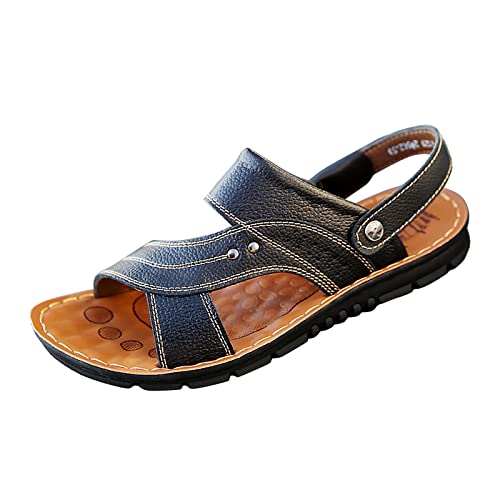 Sandales confortables homme pour la marche d'été chaussures noires pointure 41