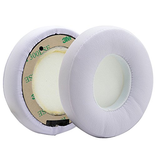 POYATU Replacement Ear Cushion Earpads Ear Pads Earbuds for Beats Solo 2 Solo3 Solo2 Wireless Headphone (White)