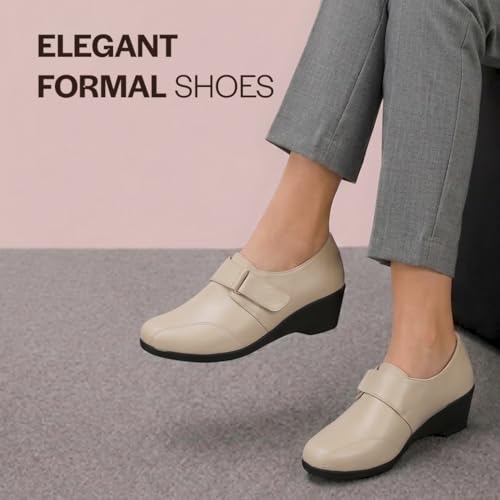 Image of FAUSTO Women's Outdoor Fashion Hook and Loop Platform Heel Wedges