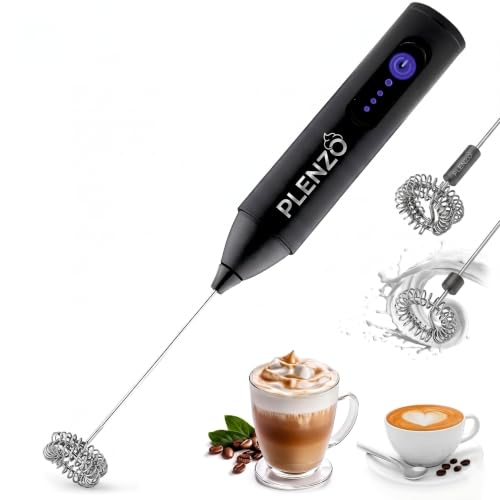 Image of Coffee Frother Electric with 3 Speed Modes, USB Rechargeable Stainless Steel Whisk for Coffee, Cappuccino and Matcha, Single Whisk Design