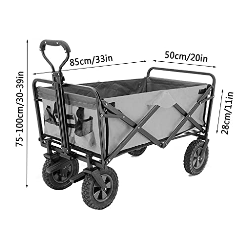 Zusammenklappbarer Outdoor-Mehrzweckwagen, robuster Einkaufswagen, kreativer Outdoor-Wagen, Gartenwagen mit Sicherheitsgurt – Bild 4