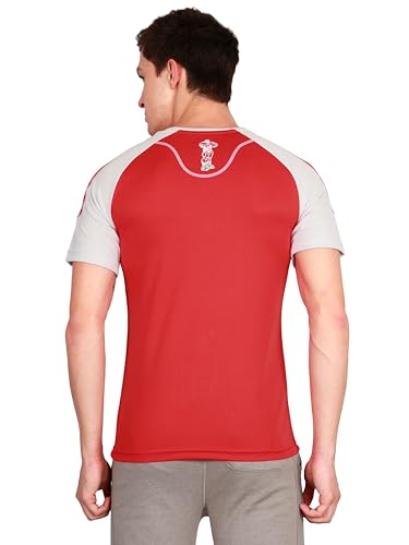 Image of Men's Quick-Dry Mesh Activewear T-Shirt for Gym, Workout & Sports - Red (5069)