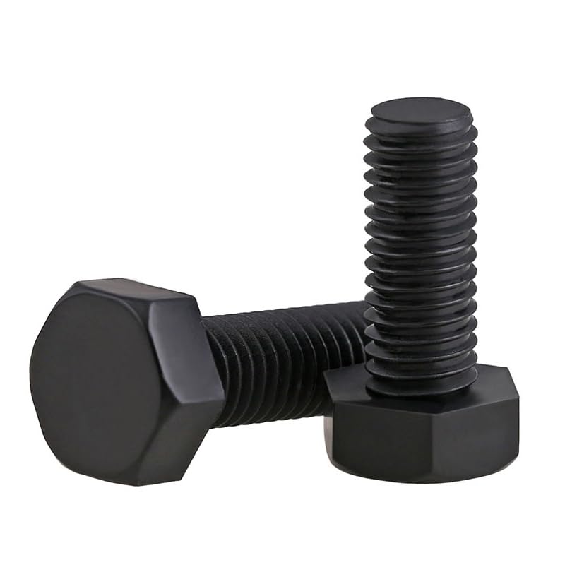 Vis hexagonale nylon noir M6 40mm boulon plastique isolé métrique