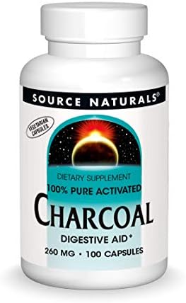 Source Naturals Charcoal - 100% Pure Activated, Digestive Aid - 100 Capsules