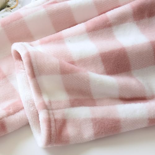 Womens Plaid Fluffy Pajama Pants Fuzzy Fleece Cozy Lounge Pants with Pockets Winter Warm Pj Bottoms4
