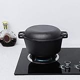 combo cooker Cuidado fácil: lavar a mano, secar y limpiar con aceite de cocina.