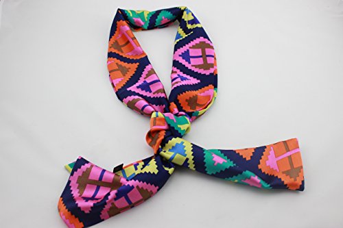 145 x 20cm Women Long Printed Satin Scarf Wrap Shawl Neckerchief for Business Women3