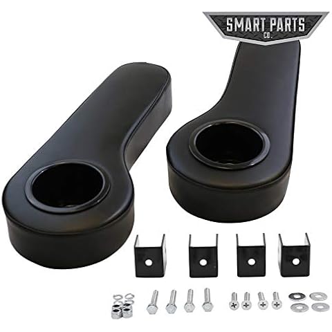 Hardcore Parts Golf Cart Rear Seat Armrest Cup Holder - Compatible with EZGO, Club Car, Yamaha, More (Black - Non-Drilling (Brackets)) Cover