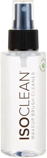 ISOCLEAN Makeup Brush Cleaner Liquid Spray Top Solution - Vegan, Cruelty-Free, Fast Drying, Easy to Use - Works in 60 seconds (110ml)