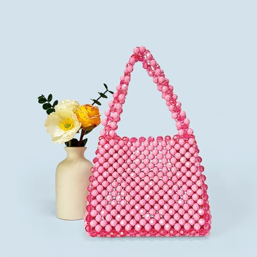 Bolso de mano cuadrado con cuentas para mujer miniatura 3