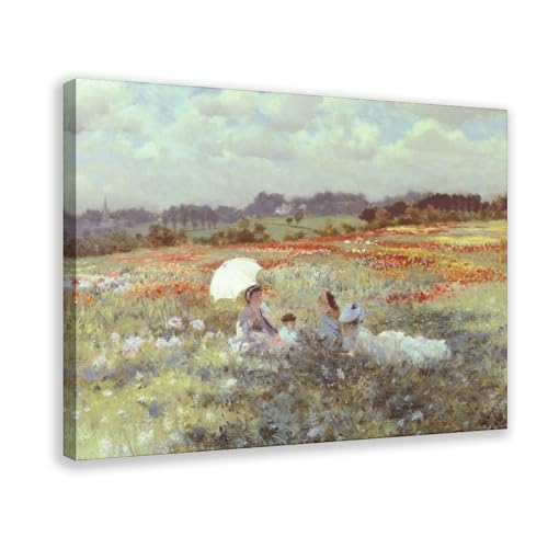FHDdtR Giuseppe Nittis,Fields Near London By Giuseppe De Nittis, Poster Bedroom Decor Sports Landscape Office Room Decor Gift Style:Frame 20x30inch