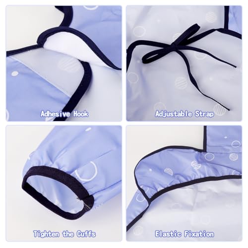 Image of SNOWIE SOFT Sleeved Bib Baby Bib with Pocket, Toddler Bib, Smock, Washable and Lightweight Waterproof Fabric, Fits Bibs for Baby 6 Months+