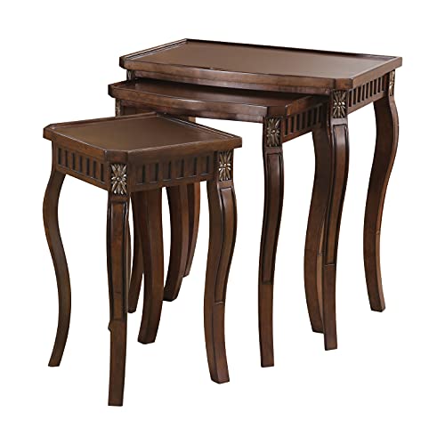 Coaster Home Furnishings Daphne 3-Piece Curved Leg Nesting Tables Warm Brown #TOP1