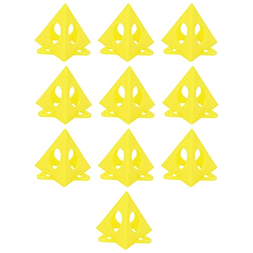 Art Supply Yellow Cone Canvas and Cabinet Door Risers - Supports de support pour toile acrylique et époxy (lot de 10) Idéal pour rehausser votre toile ou vos portes d'armoire pour un travail