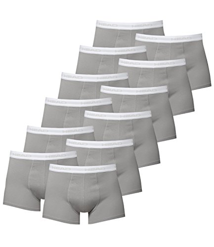 Head – Herren-Boxershort Basic, 12er-Pack Small grau