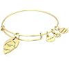 Alex and Ani A16EB101RG Guardian Angel Expandable Wire Gold Bangle Charm Bracelet