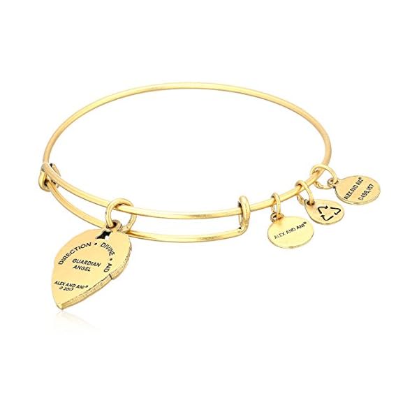 Alex and Ani A16EB101RG Guardian Angel Expandable Wire Gold Bangle Charm Bracelet