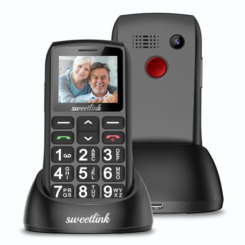 SweetLink S1 Plus Teléfono Móvil para Personas Mayores, 2G gsm Senior Moviles de Teclas Grandes y...