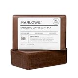 MARLOWE. No. 109 Coffee Bar Soap 7 oz, Body Scrub Soap for Men, Refreshing, Energizing & Exfoliating with Natural Extracts, Caffeine, Coffee Beans & Cocoa Butter, Fresh Brewed Scent