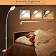 Mojimdo Stehlampe, [3 Farben & 10 Helligkeiten] Schlanke LED Leselampe Stehend, Dimmbar Einstellbare Flexible Stehleuchte für Kinderzimmer, Büro, Wohnzimmer, Ecke Nachttischlampe