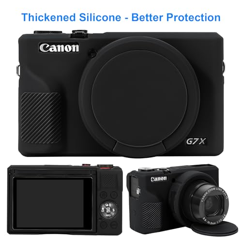 Funda Silicona para Canon PowerShot G7 X Mark III Negra miniatura 3