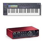 FLkey 49 — the full-sized MIDI keyboard controller for hands-on music production in FL Studio. No need to assign controls manually; FLkey integrates seamlessly. The artist's interface: Connect your mic to Scarlett's 4th Gen mic pres. Plug in your gui...