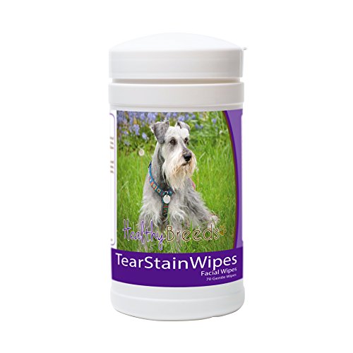 Image of Healthy Breeds Miniature Schnauzer Tear Stain Wipes 70 Count