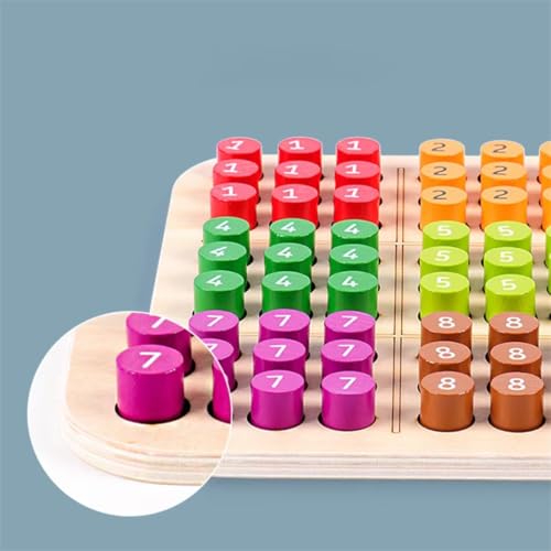 Montessori Wooden Sudoku Puzzle Board for Kids | Educational Math & Logic Game | Color & Number Sorting Toy | STEM Learning Board Game for Toddlers & Preschool Boys Girls Age 7+ - Image 2 thumbnail