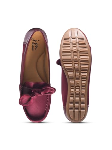 Image of JM LOOKS Women's Loafers with Bow Detail | Stylish Slip-On Flats for Daily Comfort and Stylish