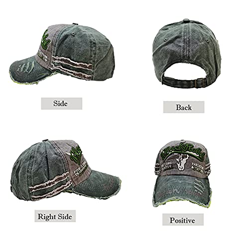 Image of Vintage Cotton Baseball Cap Denim Frayed Edge Sunhat Adjustable Unisex