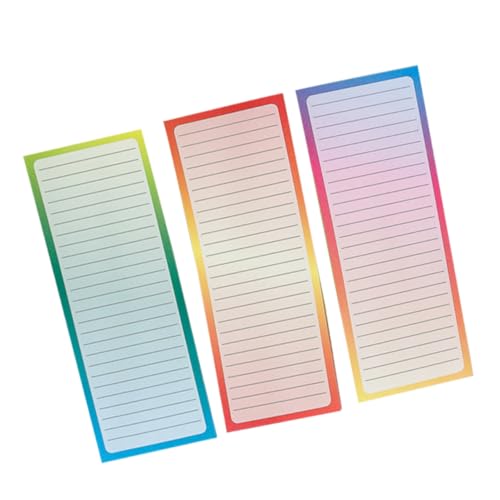 FUNOMOCYA 磁気リスト付き冷蔵庫用磁性便箋冊 滑らかな書き心地の厚手使用 多用途メモパッド オフィスや家の買い物リスト管理に