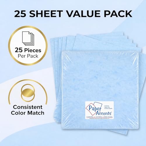 Papier bleu boucher Accent 12x12 d'exception 80# pour projets de luxe