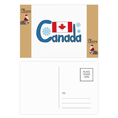 Cartes de remerciement Canada : lot de 20 cartes postales bleues anti-panne