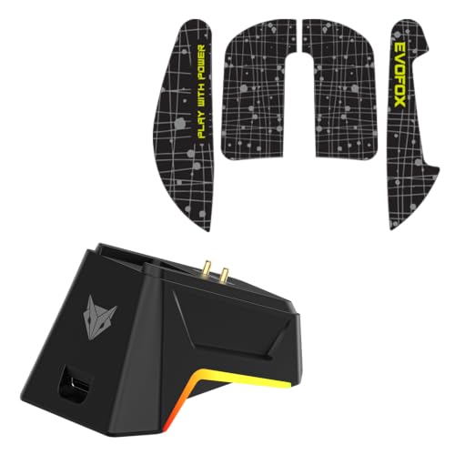 Image of EvoFox Dock X1 and Grip Tape for Ghost X Wireless Gaming Mouse