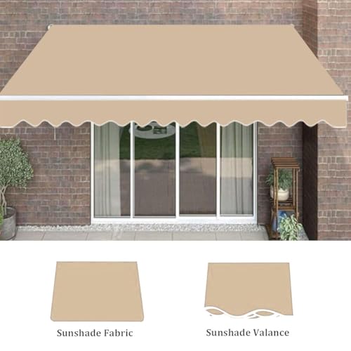 Toldo retráctil de lona azul contra rayos UV tela de repuesto de poliéster 5x2.5m 5