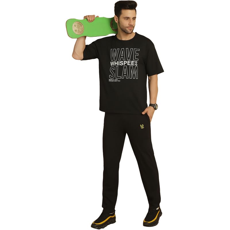 Image of Mack Jonney Printed Round Neck Cotton Oversize Half sleeves Co-ord set Tracksuit For Men-P-MACK52845