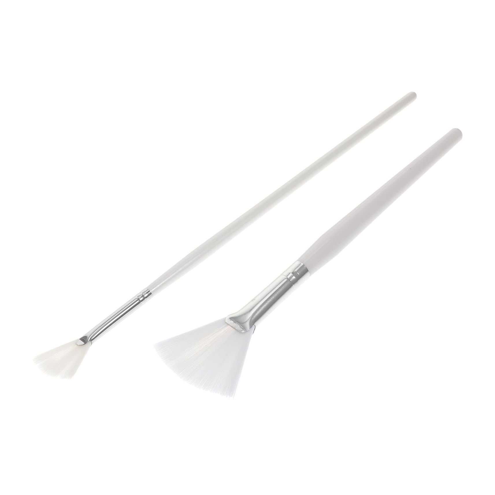 WOFASHPURET Facial Mask Brush Set Soft Fan Shaped Applicator Long Handle Skin Care Brush for Beauty