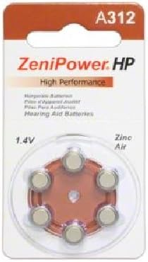 ZeniPower 120 x Size 312 Hearing Aid Batteries